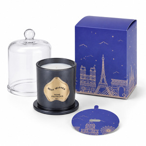 Golden Bell Cover Scented Candle Cylinder Home Fragrance Soy Wax Gift Box Elegant Floral Plant Scent - Product Image 1