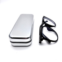 Étui à lunettes en aluminium de conception haut de gamme lunettes lunettes de lecture boîtes de support de lunettes de soleil étui à lunettes de protection rigide