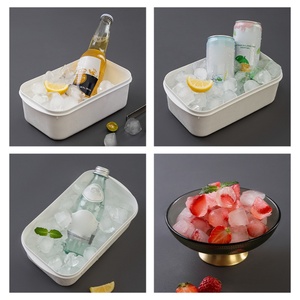 Moule à glaçons grande capacité en silicone avec couvercle, boîte de rangement domestique pour glaçons - Product Image 5