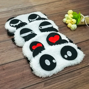 Maschere per occhi <span class=keywords><strong>Panda</strong></span> personalizzate morbide maschere per dormire in peluche con espressioni divertenti - Product Image 6