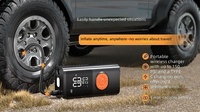 Compresseur d'air portable intelligent sans fil pour pneus de voiture, idéal pour le cyclisme en extérieur, le VTT, les SUV tout-terrain et les gonflages d'urgence