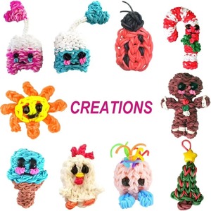 Kit de fabrication de bracelets en caoutchouc synthétique arc-en-ciel, jouets artisanaux faits à la main <span class=keywords><strong>pour</strong></span> enfants - Product Image 5