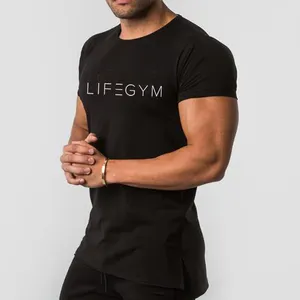 2020 男士最佳销售运动服健身 95% 棉 5% 氨纶 t恤圆领男士 t恤
