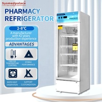 Réfrigérateur médical certifié CE, armoire verticale à température constante pour le stockage de médicaments et de vaccins en pharmacie