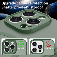 Coque pour iPhone 16 Pro Max en TPU et PC avec protection magnétique complète de l'objectif de l'appareil photo, coque antichoc pour iPhone 17 16 15 14
