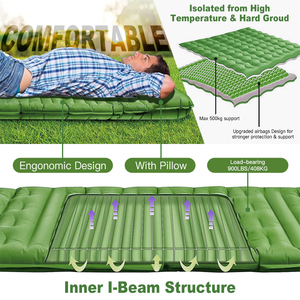 Ultralight Self Inflating Sleeping Pad Mat With Pillow Portable Camping <b>Mattress</b> for Backpacking Hiking Traveling - Product Image 6