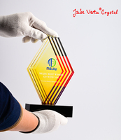 Trophée en verre personnalisé Jadevertu, durable, poli, impression numérique, cadeau souvenir économique, reconnaissance académique