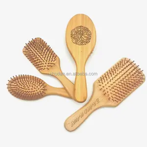 Eco friendly Health And Massage Scalp Bamboo Detangling Hair Brush Set Hair Combs