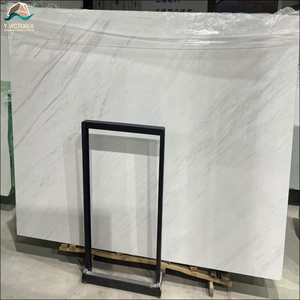 Carrara White <b>Marble</b> Slab Natural Stone with Grey Veins for Interior Flooring and Wall Decoration - Product Image 1
