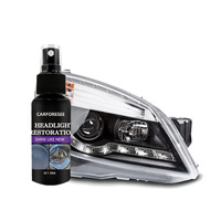 Kit de Restauration Professionnel des Phares 30ml Spray + 10ml Revêtement Cristallin pour Réparation et Polissage des Phares de Voiture Restauration comme neuve