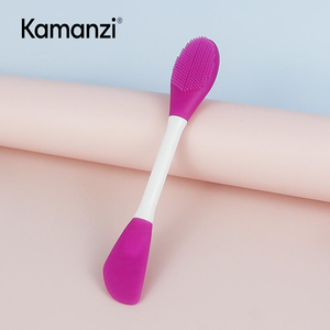 Brosse à masque en silicone double tête pour femmes, outil de beauté pour le visage, nettoyage des masques, usage maquillage, cuillère faciale, vente en gros Chine - Product Image 3