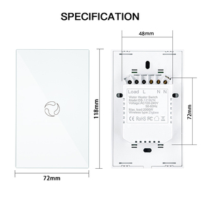 ZIGBEE chaudière intelligente interrupteur chauffe-eau Smart Life Tuya APP télécommande Alexa Echo Google Home commande vocale panneau de verre - Product Image 6