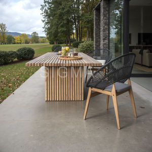 Sofás Modernos en Forma de L para Exteriores, Sofá de Madera, Muebles de Patio de Teca, Juego de Jardín Impermeable - Product Image 5