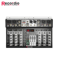 GAX-MF8 8 ערוץ אודיו מיקסר 16 דיגיטלי Reverb אפקטים שלוש להקת אקולייזר ערבוב קונסולה עם USB + 48V פנטום כוח