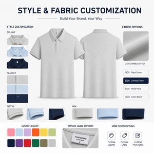 Chemise en coton tricoté 100 % pour homme, manches courtes, couleur unie, respirante, infroissable, séchage rapide, décontractée, boutonnée sur le devant, logo personnalisé - Product Image 5