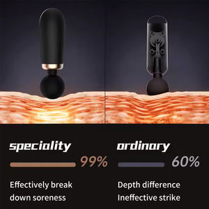 Haute qualité poche <span class=keywords><strong>Relaxation</strong></span> musculaire Fascial Vibration Portable pistolet de Massage LCD écran tactile thérapie par la chaleur 4 têtes 6 vitesses - Product Image 6