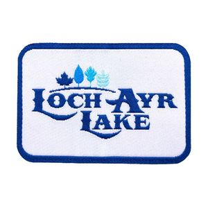 Heat Transfer Woven <b>Label</b> Woven Neck <b>Label</b> Laser Cutting Iron on Woven <b>Label</b> for Clothing - Product Image 1