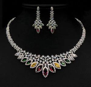 <span class=keywords><strong>2023</strong></span> nuevo conjunto de temperamento de lujo, collar de adorno con incrustaciones de perlas grandes y conjunto de pendientes, joyería de boda, 2 piezas - Product Image 1