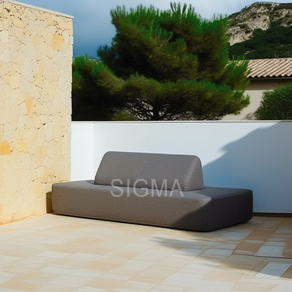 Outdoor patio new design furniture all weather waterproof fabric aluminum garden sofa