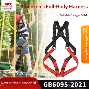 Arnés de escalada para niños, arnés de seguridad integral para actividades de trabajo en equipo en interiores, cinturón de seguridad infantil para escalada y rápel al aire libre - Product Image 1