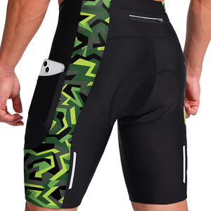 Shorts de cyclisme pour hommes en polyester et élasthanne personnalisés, respirants, à séchage rapide, pour le sport en plein air, avec rembourrage pour la pratique du vélo - Product Image 5