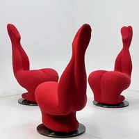 Fauteuil de loisirs moderne en velours, design créatif en forme de corps humain, avec longues jambes, pour salon, chambre et hôtel, hauteur réglable