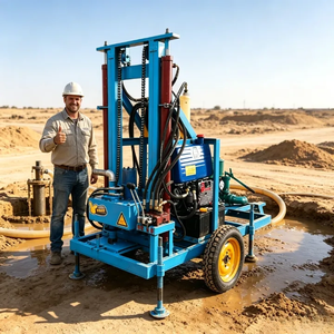 Plataforma de Perforación de Pozos de Agua Pequeña Blue Crawler de 150 m para Perforación en Terrenos Rocosos en México y Marruecos - Product Image 1