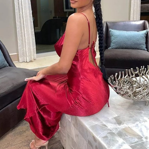 Vestido Largo <span class=keywords><strong>de</strong></span> Noche con Cuello Oscilante y Espalda Descubierta para Mujer, Novedad <span class=keywords><strong>de</strong></span> Otoño, Superventas, a la Moda - Product Image 4