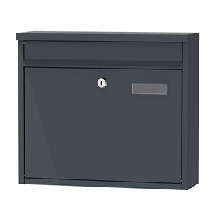 Boîte aux lettres murale en acier galvanisé antivol, design étanche, finition thermolaquée, avec serrure, pour utilisation en appartement - Product Image 1