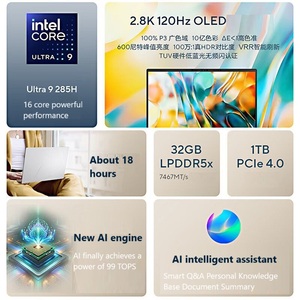 Zenbook2025 baru 2025 U9-285H 32G + 1T Notebook biru langit malam komputer Laptop AI - Product Image 2