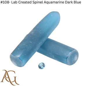 Espinela Cultivada en Laboratorio # 108 Esferas de Espinela Aguamarina Azul Oscuro Creadas en Laboratorio, Material Sintético de Fusión por Llama, Simulación de Materia Prima - Product Image 4