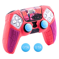 Coque de protection pour manette de jeu, résistante aux rayures, aux chutes et à l'usure, thème personnalisé, autocollant en silicone P5 pour joystick