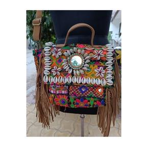 Premium Quality Assorted Banjara Embroidery Patchwork Handmade Fringe Sling Bag for Daily Use Available At Best Price - Product Image 1