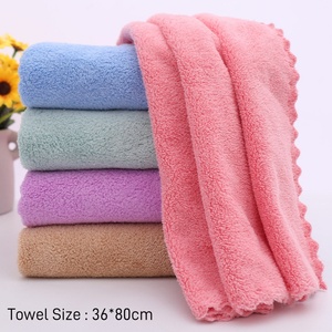 Serviette absorbante douce en molleton de corail 3 en 1 Coffret cadeau de luxe avec <span class=keywords><strong>boule</strong></span> de douche et bandeau pour le visage Coffret cadeau pour articles ménagers - Product Image 3