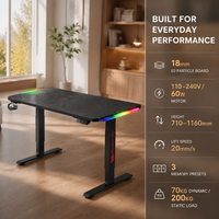Table de jeu AOR Gaming réglable en hauteur, certification RoHS, facile à assembler, trois niveaux de mémoire réglables, vente en gros d'usine