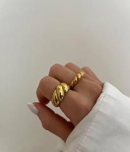 Nuovi Anelli all'Ingrosso in Acciaio Inossidabile 316L Placcati Oro 18K PVD per Donna e Uomo - Product Image 5