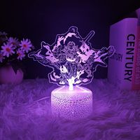 Lampe de chevet Anime en bois, veilleuse pour chambre d'enfant, rechargeable sur batterie, design portable, lampe mignonne