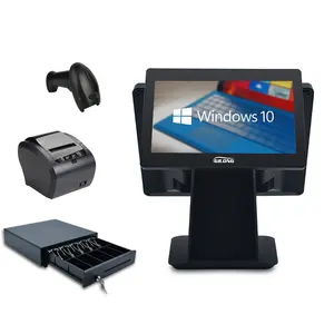 Stok tersedia 15 inci semua dalam satu windows J1900 i3 i5 J4125 J6412 berjalan cepat layar sentuh terminal pos mesin kas