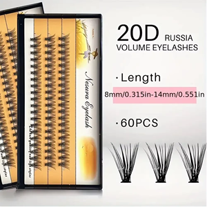 Extensiones de Pestañas DIY Estilo Natural al por Mayor, Segmentos de Pestañas en Racimo, Segmentos de Pestañas Invertidas, Pestañas de Tira Completa para - Product Image 6