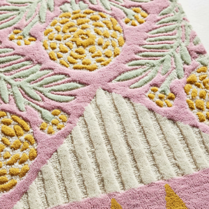 Tapis en laine à poils longs de haute qualité, fait main, personnalisé, moelleux, moderne, rembourré, résistant aux taches, motif original pour le salon des adolescents - Product Image 1