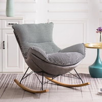 Sillón Tipo Huevo con Respaldo Extensible Personalizable, Estilo Moderno para Sala de Estar, Dormitorio, Apartamento, Hotel, Tapizado en Tela