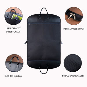 Подарок для шаферов по индивидуальному заказу, сумка для одежды с кожаной ручкой, сумка для одежды для отца жениха, сумка для костюма из ткани Оксфорд, сумка для костюма с монограммой - Product Image 5