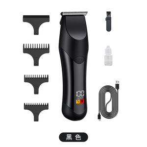 <span class=keywords><strong>Tondeuse</strong></span> à cheveux sans fil professionnelle 989 pour hommes, rechargeable par USB, usage domestique, lame en acier inoxydable, écran LCD - Product Image 1