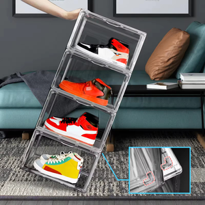 סיטונאי ברור מתקפל יחיד בעל דלת המארגן תיבת תא מתקפל נייד-ידידותי לסביבה - Product Image 3