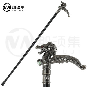 Bastón de Metal de Lujo de 93 cm, Bastón Decorativo de Aleación para Cosplay, Bastón de Caballero Antideslizante para Senderismo - Product Image 5