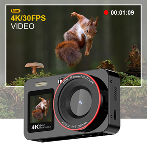 Appareil photo numérique 4K Ultra HD Mini caméscope 64MP 2.8 & 1.4 pouces double écran rechargeable Étudiants Compact Record Vlogging Camera - Product Image 4