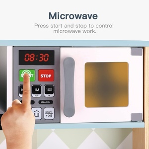 <span class=keywords><strong>Cuisine</strong></span> en bois personnalisée pour tout-petits avec lumières et sons réalistes, évier amovible et micro-ondes – Cadeau idéal pour enfants <span class=keywords><strong>de</strong></span> 3 ans et plus - Product Image 2