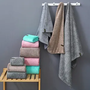 San hô nhung khăn tắm bán buôn Chất lượng cao sang trọng mềm dễ thương sợi nhỏ đôi màu sợi dệt kim GSM khách sạn Khăn tắm S