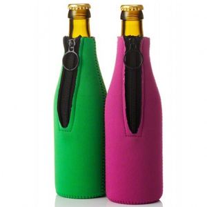 Fundas de neopreno con cremallera para botellas de cerveza, suaves, personalizables para distribuidores, bolsa enfriadora individual para vino y cerveza, aislante, para botellas de cuello largo - Product Image 4