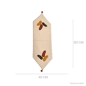 Camino de Mesa Bordado Estilo Bohemio Baak DO Color, Camino de Mesa Rústico a Rayas para Decoración de Cocina, Fiestas, Navidad, Halloween - Product Image 2